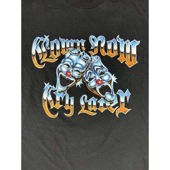 Clown Now Cry Later Size XL Foos Gone Wild Graphic T-Shirt Black - Picture 3 of 6